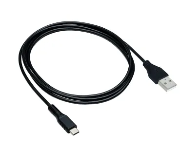 USB Typ C auf A Ladekabel, Polybag , schwarz, 0.5m USB Typ C auf A Stecker, 5V, 3A, OD: 3,5mm