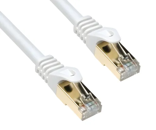DINIC Cat.7 Premium Patchkabel 10 GB LAN / DSL Netzwerk, LSZH, PiMF/S-FTP Kabel, 0,30m