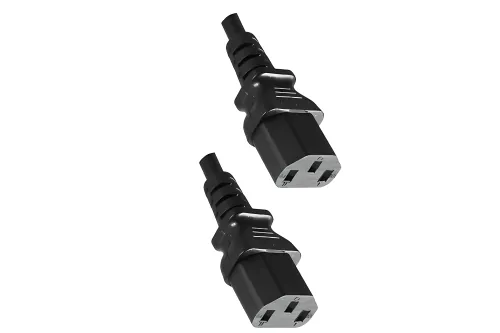 Y-Kaltgerätekabel C20 auf 2x C13 1,5mm², VDE, 2m IEC60320-C20 2x C13, YP-33/2x YC-12, schwarz