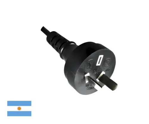 DINIC Netzkabel Argentinien Typ I auf C7, 0,75mm², 1,8m ARG 2pin