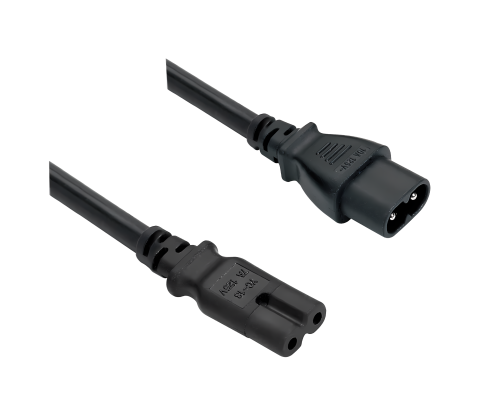DINIC Netzkabel 2-Pin Verlängerung, C7 auf C8, 2m
