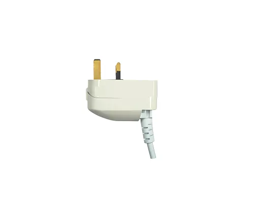 DINIC Netzadapter, Stromadapter CEE 7/3 auf UK Typ G, verschraubt, SCP3-WH-R - weiß