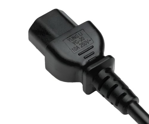 DINIC Stromkabel, Warmgeräte-Verlängerung C14 auf C15, VDE, 0,75mm², schwarz, 2m