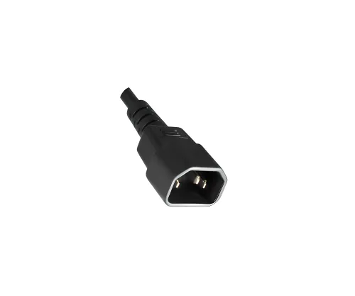 DINIC Y-Kaltgeräteverlängerung 1x C14 auf 2x C13 IEC Splitter, 2m Y-Kabel