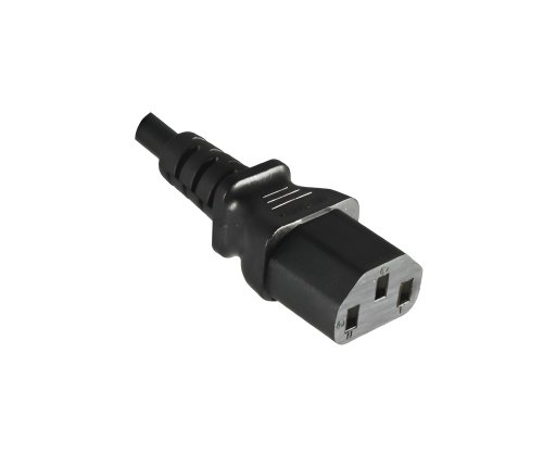 DINIC Kaltgerätekabel halogenfrei, 1mm², VDE, LSZH, C13/C14, Verlängerung, schwarz
