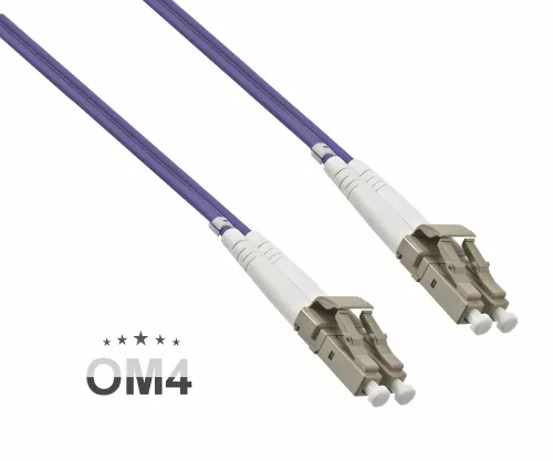 DINIC LWL Kabel OM4, Patchkabel LC/LC Lichtwellenleiter Multimode