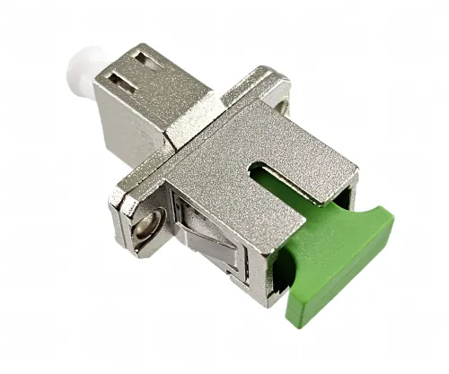 DINIC LWL Adapter LC/APC Buchse auf SC/APC Buchse Glasfaser Adapter, Singlemode / Simplex