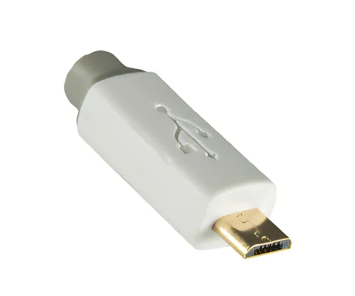 DINIC HQ Micro USB Kabel A St. auf micro B Stecker, Monaco Range, weiß, 2m
