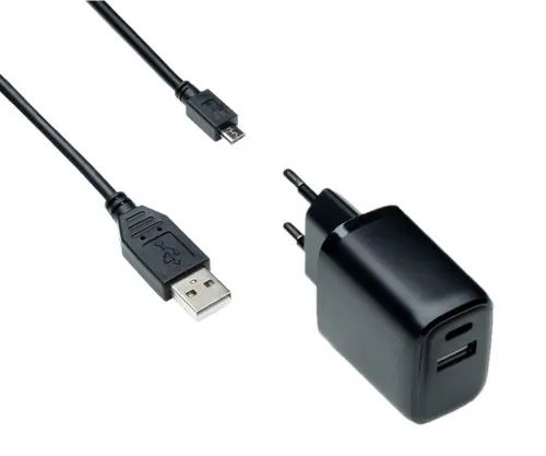 DINIC USB PD/QC 3.0 Ladeadapter inkl. micro USB Kabel 20W, 3,6V~5,9V/3A; 6~9V/2A; 9V~12V/1,5A, 2m