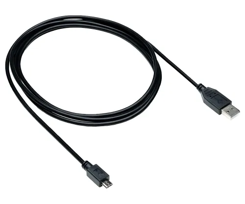 DINIC USB Kabel Micro B Stecker auf USB A Stecker, schwarz, 2m