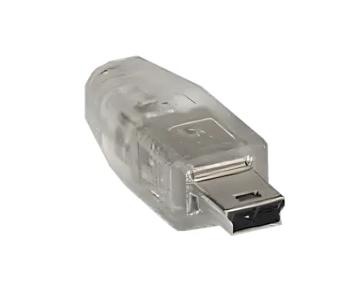 DINIC USB 2.0 Kabel A Stecker auf 5pin mini Stecker, 2m AWG 28/26, transparent