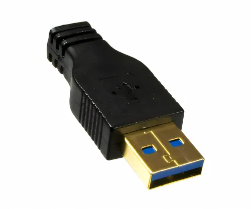 DINIC USB 3.0 Verlängerung A Stecker/Buchse, 3P AWG 28/1P AWG 24, vergoldete Kontakte, schwarz, 2m