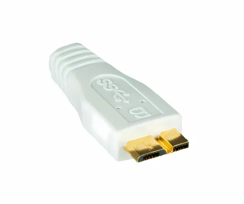 DINIC USB 3.0 Kabel A St. auf micro B St., 3P AWG 28/1P AWG 24, vergoldete Kontakte, weiß, 2m