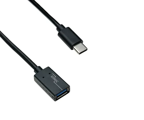 DINIC USB 3.2 Adapter Typ C St. auf USB 3.0 A Bu., OTG-fähig, schwarz, 0,2m
