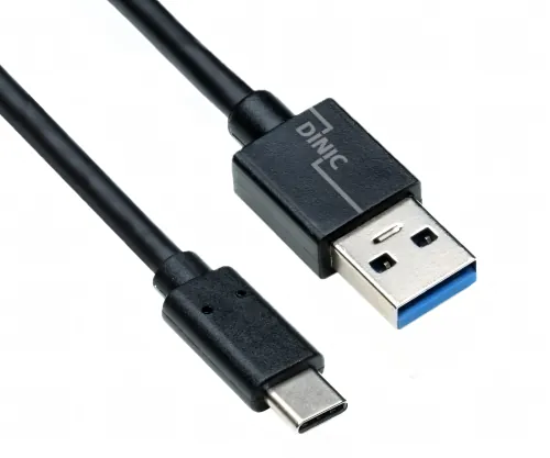 DINIC USB 3.1 Kabel Typ C - 3.0 A , schwarz, 1m 5Gbps, 3A charging, Polybag