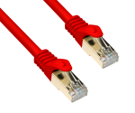 DINIC Cat.7 Premium Patchkabel 10 GB LAN / DSL Netzwerk, LSZH, PiMF/S-FTP Kabel, rot, 0,50m