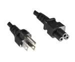 DINIC Netzkabel Japan Typ B auf C5, 0,75mm², 1,8m JPN 3pin/IEC 60320-C5,JET, PSE, VCTF, schwarz