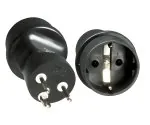 DINIC Reisestecker für Dänemark, 3-Pin Netzadapter, DK Adapter