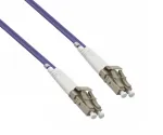 DINIC LWL Kabel OM4, Patchkabel LC/LC Lichtwellenleiter Multimode, 1m