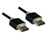 DINIC Super Slim HDMI 1.4 Kabel, OD 3,6mm dünn, schwarz, 1m