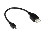 DINIC USB Adapter A Buchse auf micro B Stecker OTG, Bulk, 0,1m zum Anschluss an OTG kompatible Geräte