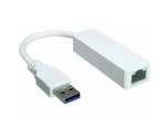 DINIC USB Adapter auf Gbit LAN für MAC und PC, USB 3.0 (2.0) A Stecker auf RJ45 Buchse, weiß, DINIC Polybag