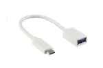 DINIC USB Adapter Typ C Stecker auf 3.0 A Buchse, weiß, 0.20m, DINIC Polybag
