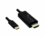 DINIC USB 3.2 Typ C auf HDMI 4K2K@60Hz, HDCP, schwarz, 2m