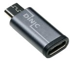 DINIC Adapter, Micro Stecker auf USB C Buchse Alu, space grau