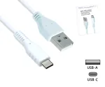 DINIC USB Typ C auf A Ladekabel, weiß, 1.5m USB Typ C auf A Stecker, 5V, 3A, Aktionskarton